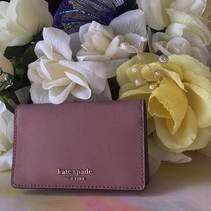 Kate Spade - small snap bifold ca- wallet - pink